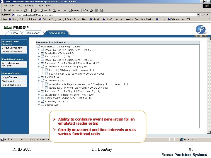  Ability to configure event generation for an emulated reader setup Specify movement and