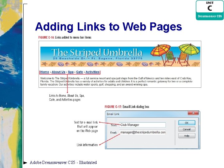 Adding Links to Web Pages Adobe Dreamweaver CS 5 - Illustrated 