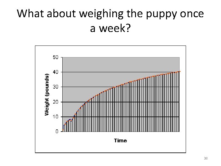 What about weighing the puppy once a week? 38 