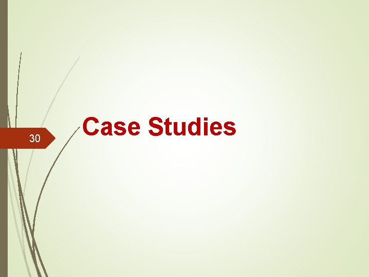 30 Case Studies 