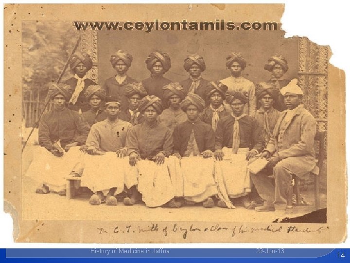 History of Medicine in Jaffna 29 -Jun-13 14 