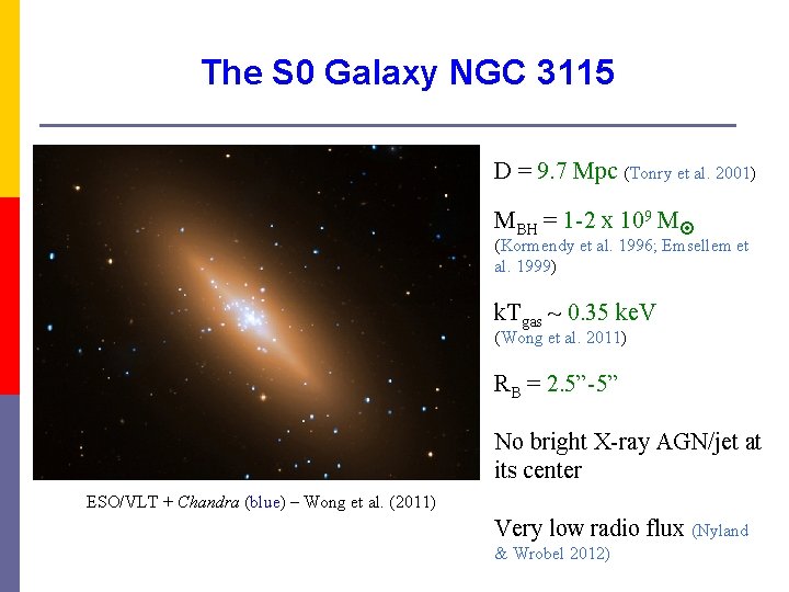 The S 0 Galaxy NGC 3115 D = 9. 7 Mpc (Tonry et al.