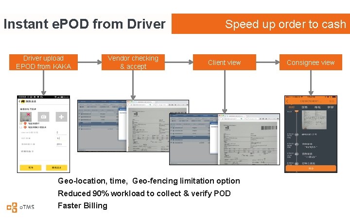 Instant e. POD from Driver upload EPOD from KAKA Vendor checking & accept Speed