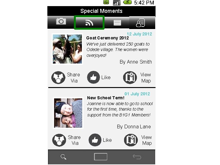 Special Moments 12 July 2012 Goat Ceremony 2012 We’ve just delivered 250 goats to