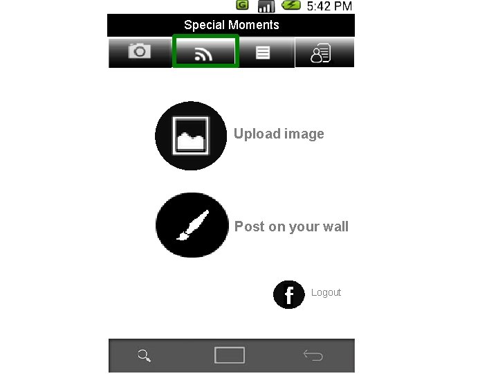 Special Moments Upload image Post on your wall Logout 