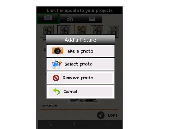 Link the update to your projects Original Sharpen Add a. Sepia Picture Grayscale Filters
