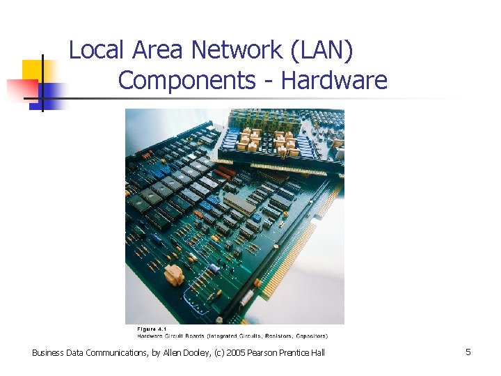 Local Area Network (LAN) Components - Hardware Business Data Communications, by Allen Dooley, (c)
