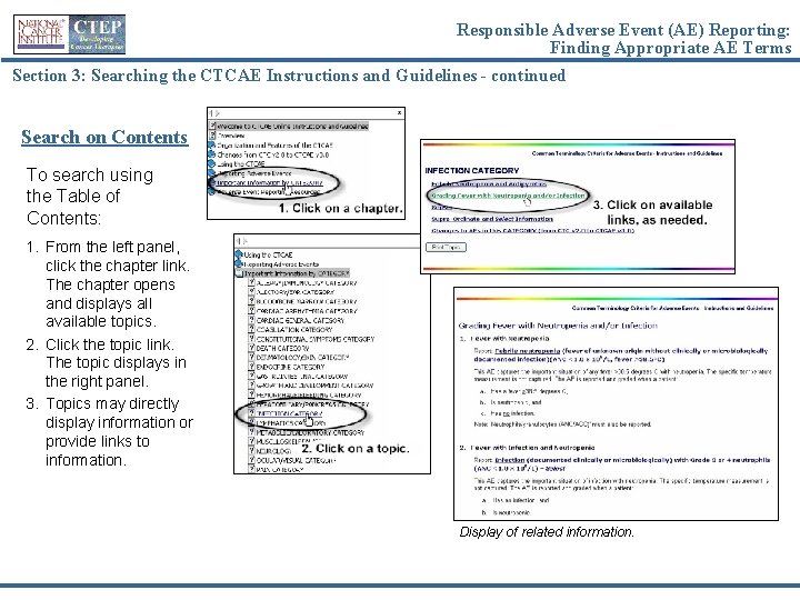 Responsible Adverse Event (AE) Reporting: Finding Appropriate AE Terms Section 3: Searching the CTCAE