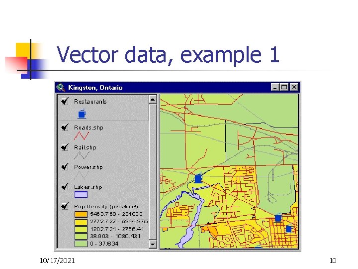 Vector data, example 1 10/17/2021 10 