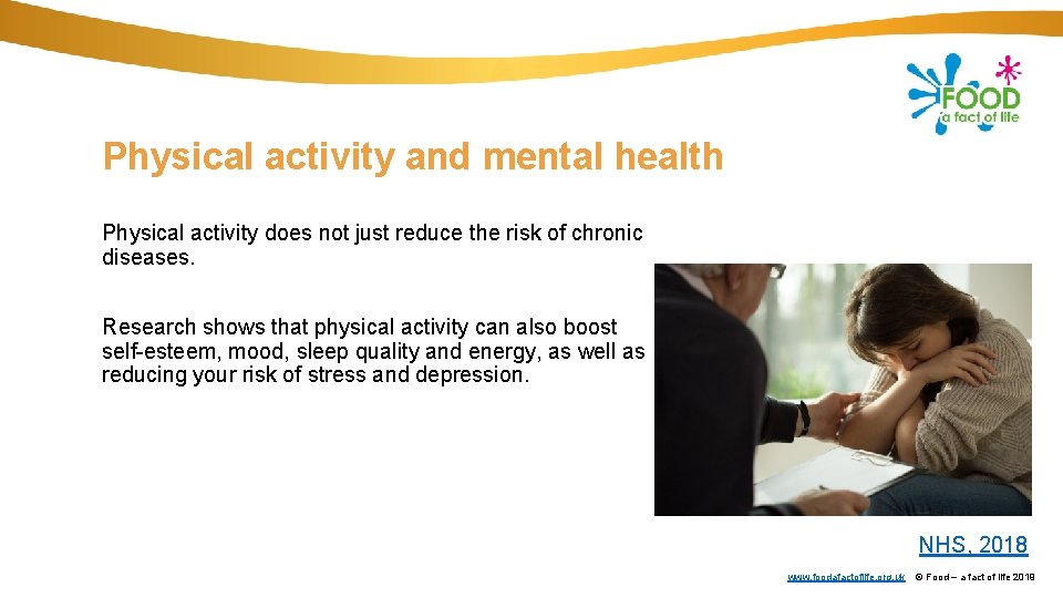 Physical activity and mental health Physical activity does not just reduce the risk of