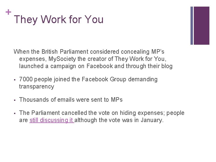 + They Work for You When the British Parliament considered concealing MP’s expenses, My.