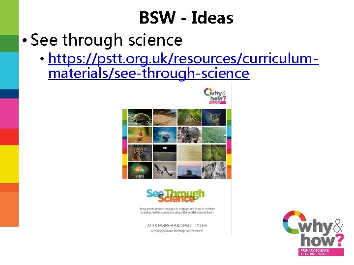 BSW - Ideas • See through science • https: //pstt. org. uk/resources/curriculummaterials/see-through-science 