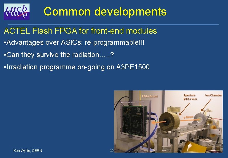 Common developments ACTEL Flash FPGA for front-end modules • Advantages over ASICs: re-programmable!!! •