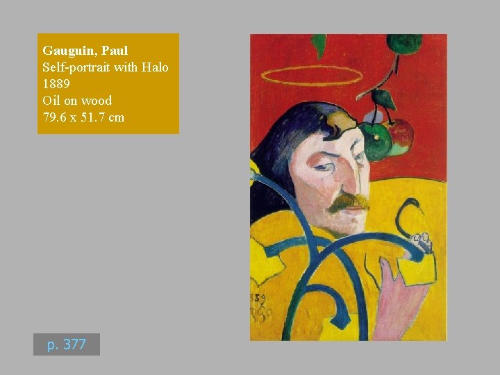 Gauguin, Paul Self-portrait with Halo 1889 Oil on wood 79. 6 x 51. 7