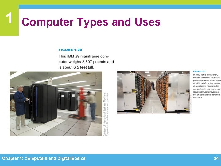 1 Computer Types and Uses Chapter 1: Computers and Digital Basics 34 