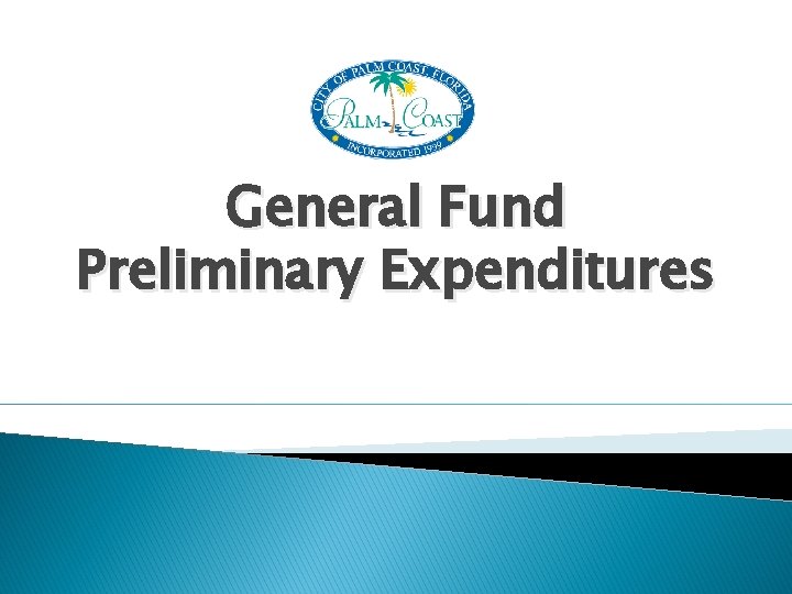 General Fund Preliminary Expenditures 