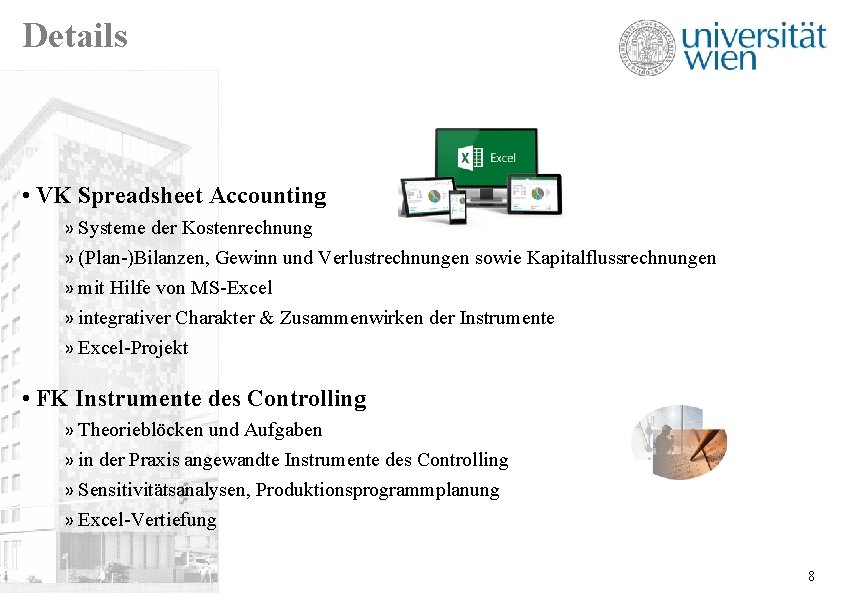 Details • VK Spreadsheet Accounting » Systeme der Kostenrechnung » (Plan-)Bilanzen, Gewinn und Verlustrechnungen