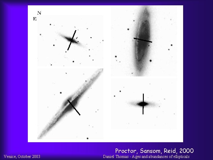 Venice, October 2003 Proctor, Sansom, Reid, 2000 Daniel Thomas - Ages and abundances of