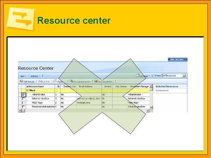 Resource center 