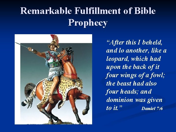 Remarkable Fulfillment of Bible Prophecy “After this I beheld, and lo another, like a