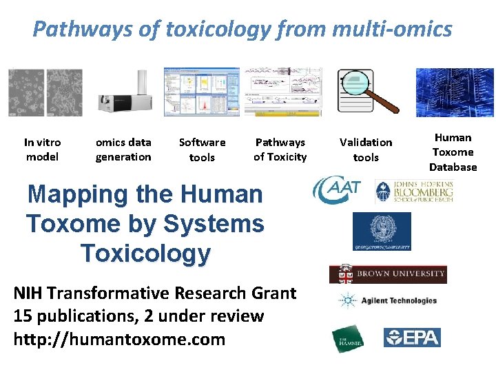 Pathways of toxicology from multi-omics In vitro model omics data generation Software tools Pathways