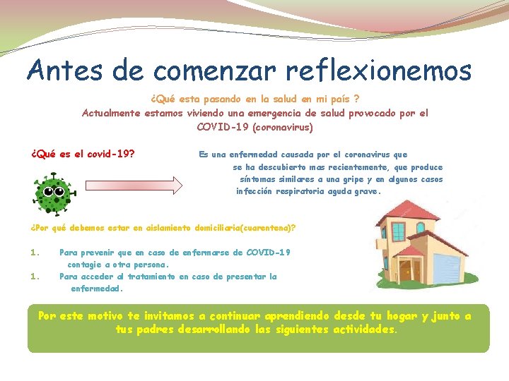 Antes de comenzar reflexionemos ¿Qué esta pasando en la salud en mi país ?