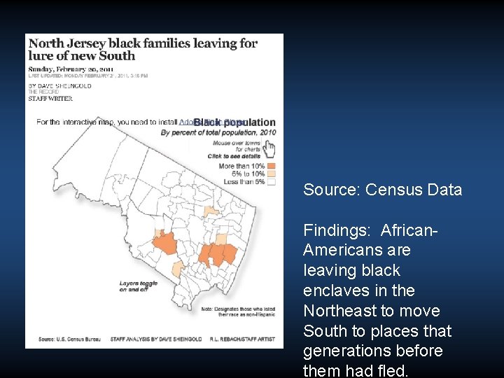 Source: Census Data Findings: African. Americans are leaving black enclaves in the Northeast to Source: Census Data Findings: African. Americans are leaving black enclaves in the Northeast to