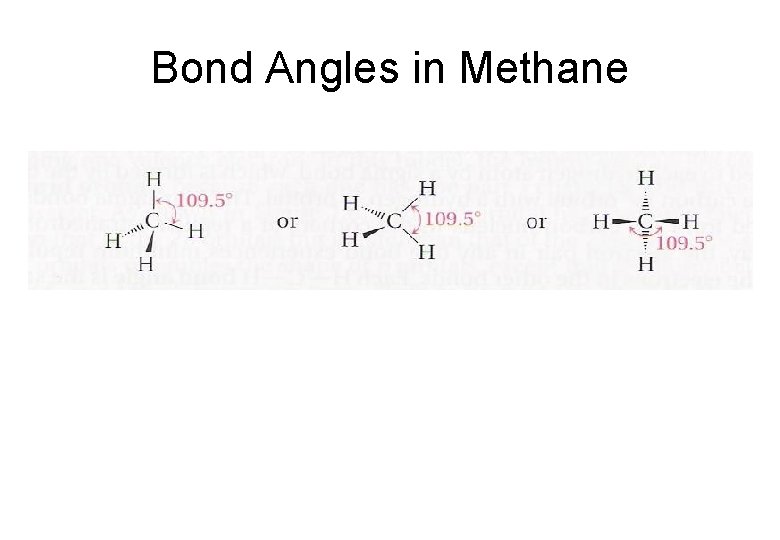 Bond Angles in Methane Bond Angles in Methane