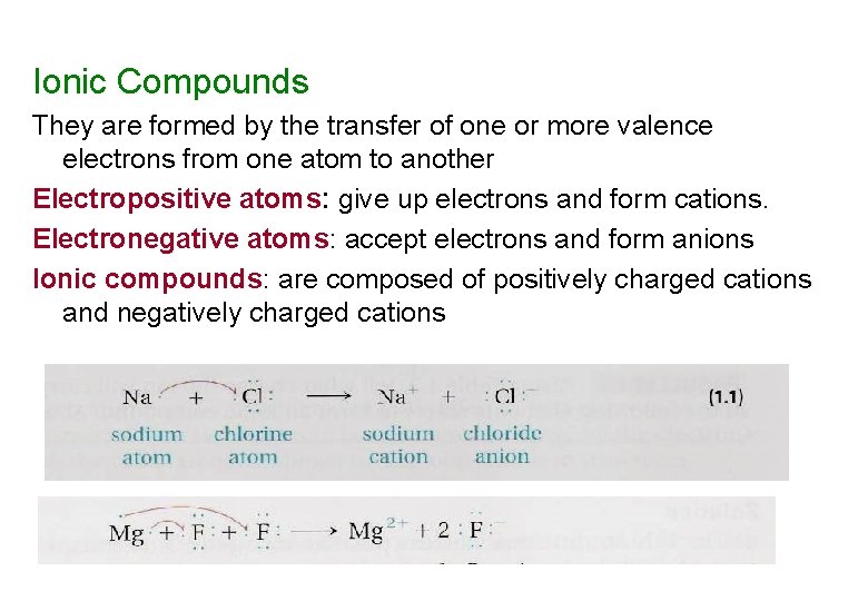 Ionic Compounds They are formed by the transfer of one or more valence electrons Ionic Compounds They are formed by the transfer of one or more valence electrons