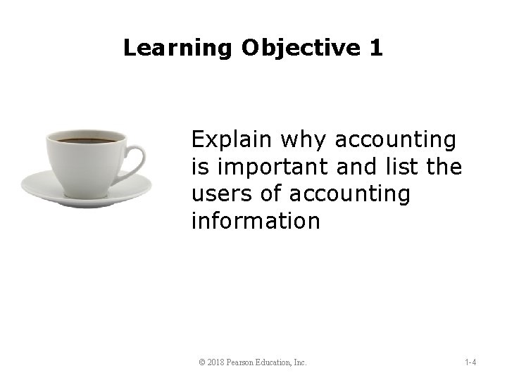 Learning Objective 1 Explain why accounting is important and list the users of accounting