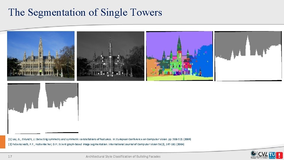 The Segmentation of Single Towers [1] Loy, G. , Eklundh, J. : Detecting symmetry