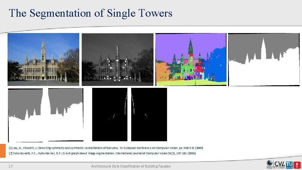 The Segmentation of Single Towers [1] Loy, G. , Eklundh, J. : Detecting symmetry