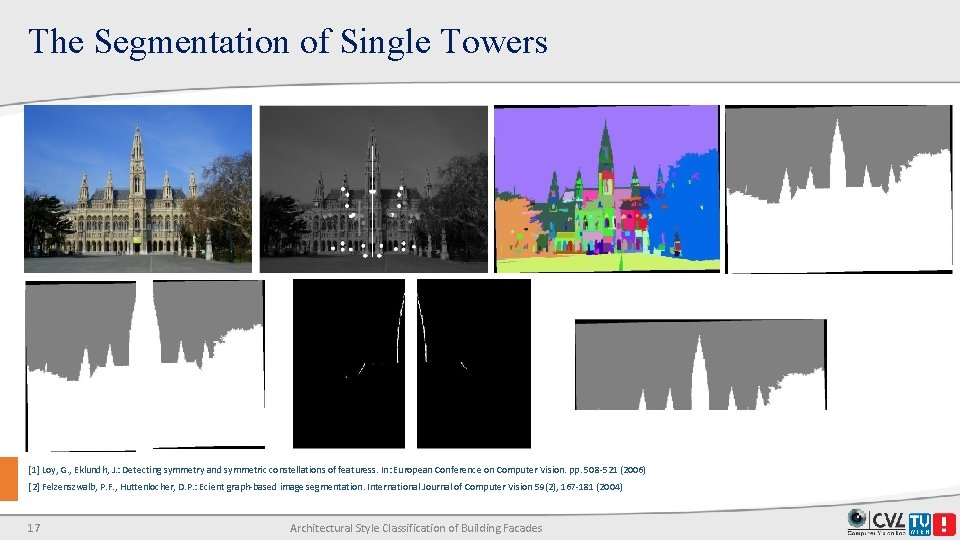The Segmentation of Single Towers [1] Loy, G. , Eklundh, J. : Detecting symmetry