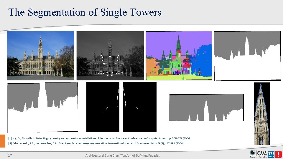 The Segmentation of Single Towers [1] Loy, G. , Eklundh, J. : Detecting symmetry