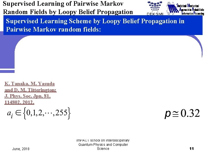 Supervised Learning of Pairwise Markov Random Fields by Loopy Belief Propagation Supervised Learning Scheme