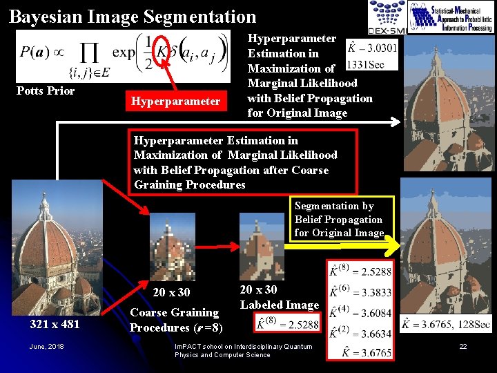 Bayesian Image Segmentation Potts Prior Hyperparameter Estimation in Maximization of Marginal Likelihood with Belief