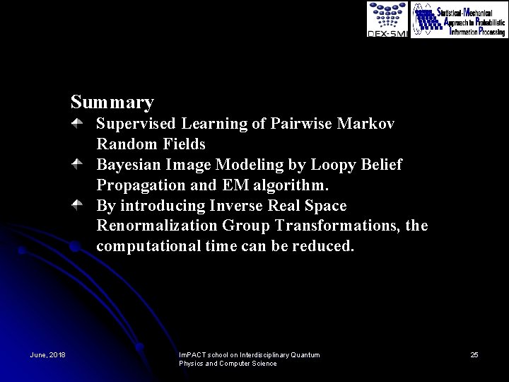 Summary Supervised Learning of Pairwise Markov Random Fields Bayesian Image Modeling by Loopy Belief