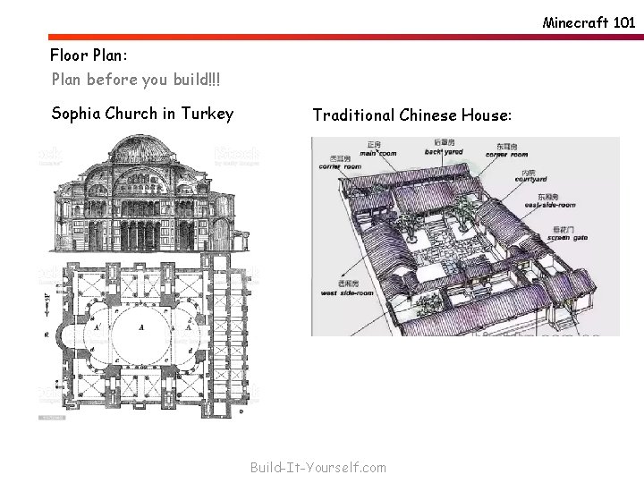 Minecraft 101 Floor Plan: Plan before you build!!! Sophia Church in Turkey Traditional Chinese
