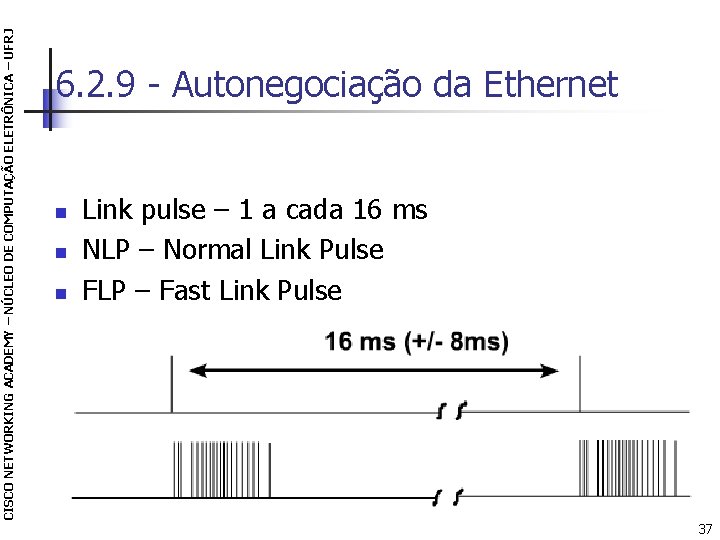 CISCO NETWORKING ACADEMY – NÚCLEO DE COMPUTAÇÃO ELETRÔNICA – UFRJ 6. 2. 9 -