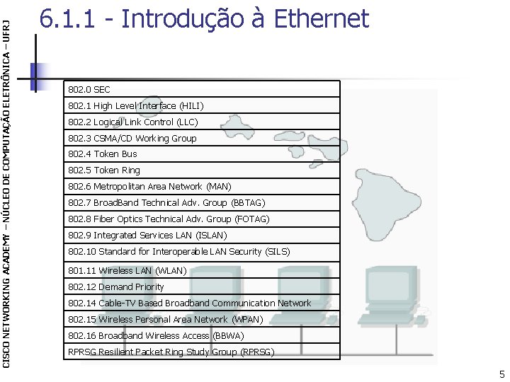 CISCO NETWORKING ACADEMY – NÚCLEO DE COMPUTAÇÃO ELETRÔNICA – UFRJ 6. 1. 1 -