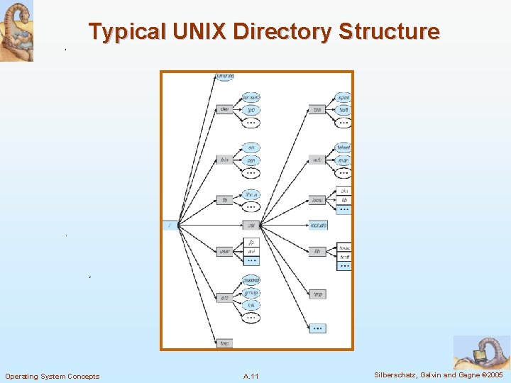 Typical UNIX Directory Structure Operating System Concepts A. 11 Silberschatz, Galvin and Gagne ©