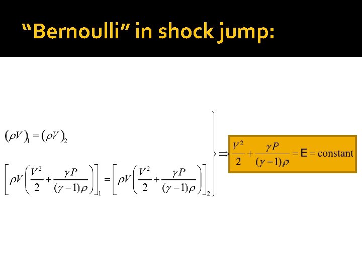 “Bernoulli” in shock jump: 