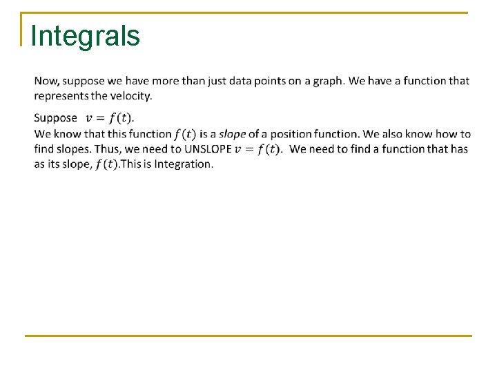 Integrals 