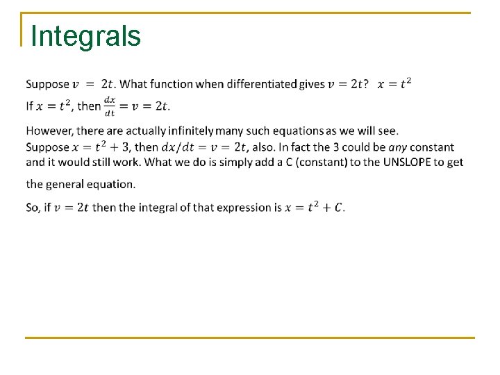 Integrals 