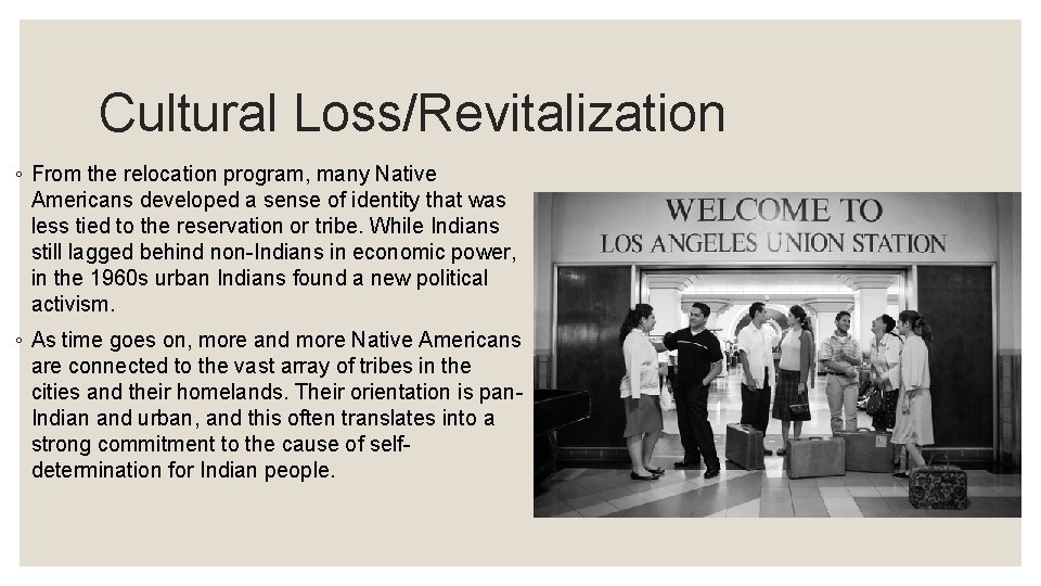 Relocation Program Native American cities