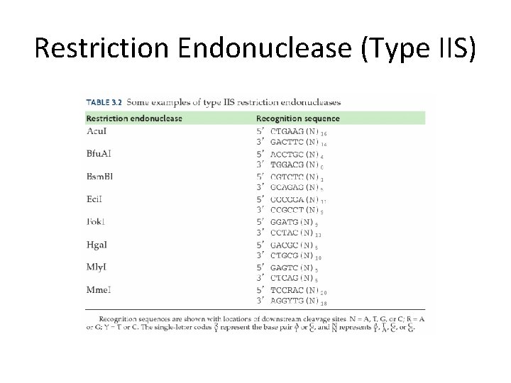 Restriction Endonuclease (Type IIS) 