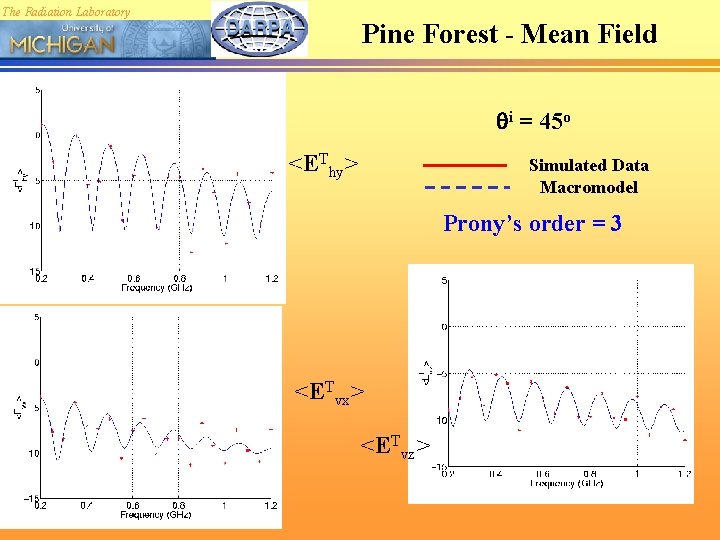 The Radiation Laboratory Pine Forest - Mean Field i = 45 o <EThy> Simulated