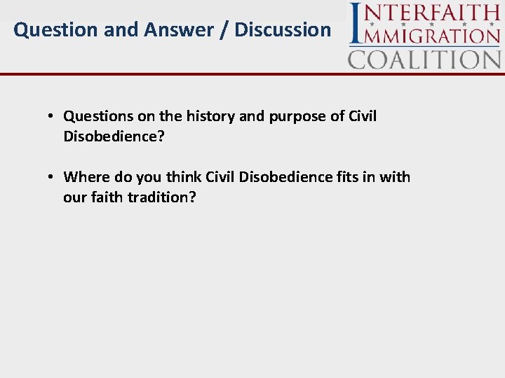 Question and Answer / Discussion • Questions on the history and purpose of Civil