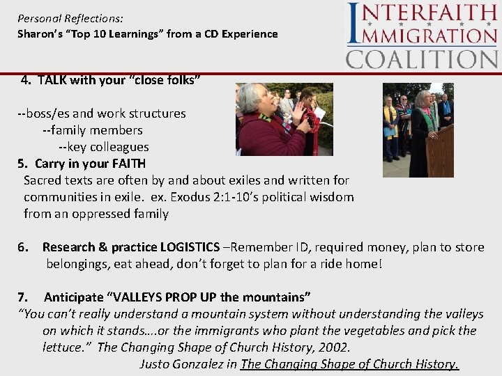 Personal Reflections: Sharon’s “Top 10 Learnings” from a CD Experience 4. TALK with your