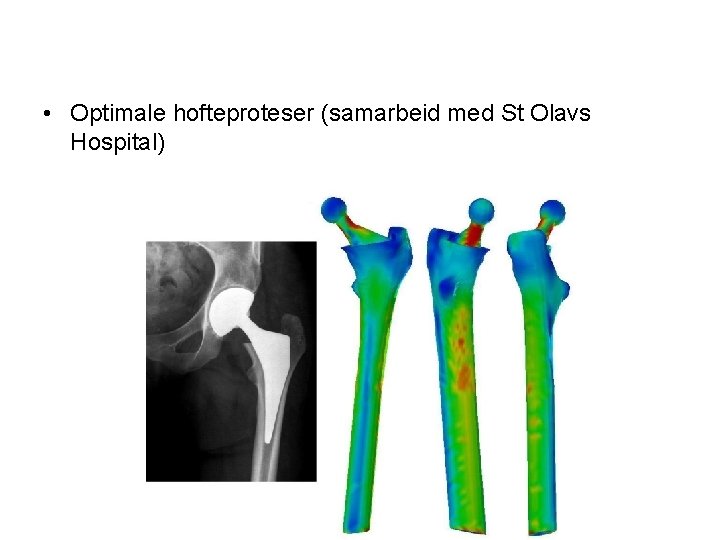  • Optimale hofteproteser (samarbeid med St Olavs Hospital) 